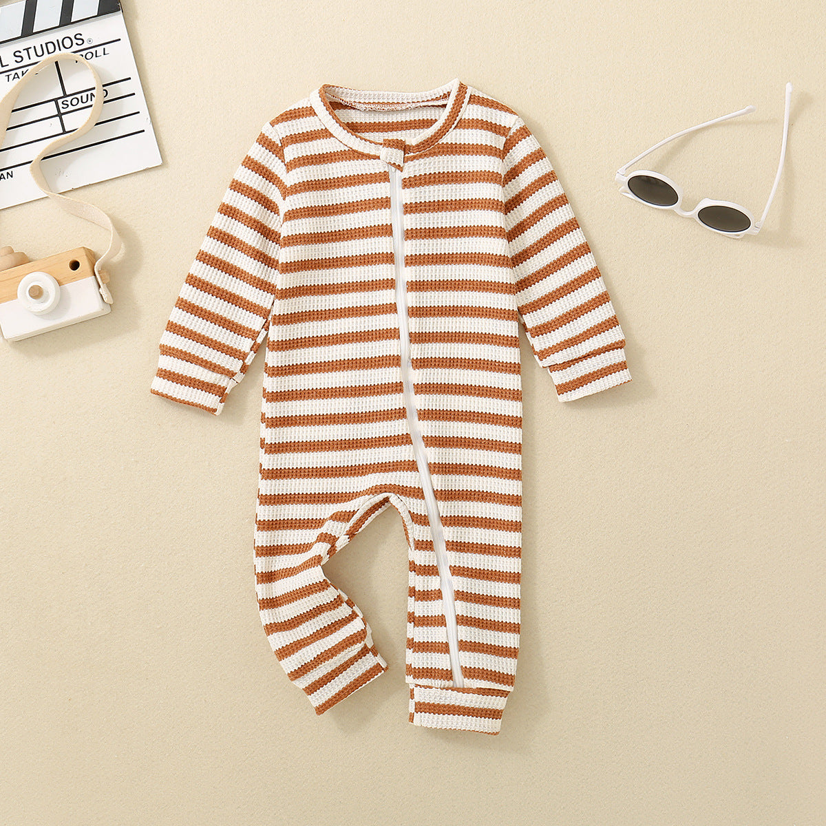 Baby Girl Multi-color Stripe Jumpsuit