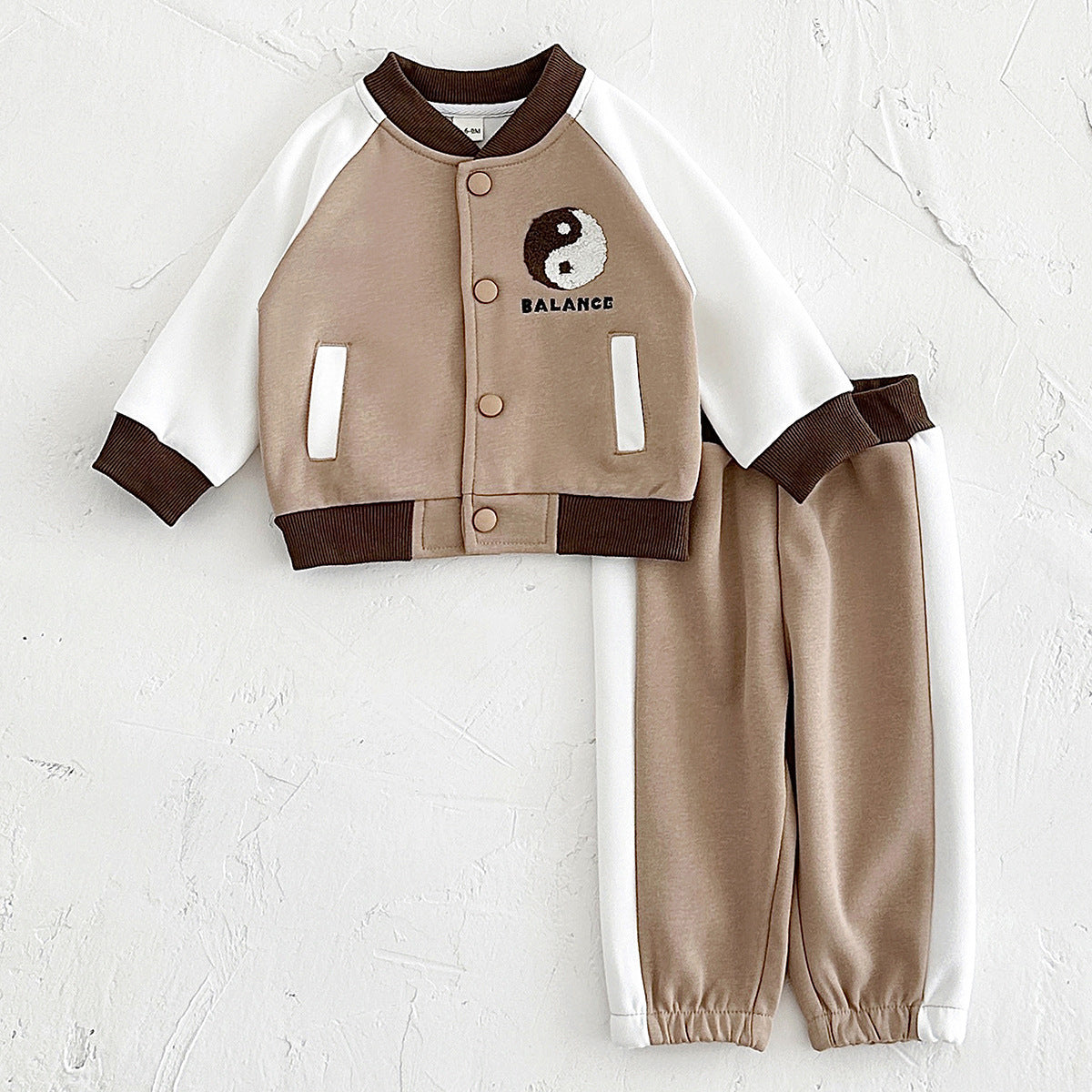 Children's Baseball Uniform Coat Trousers Suit Versatile Korean Casual Baby Autumn Jacket