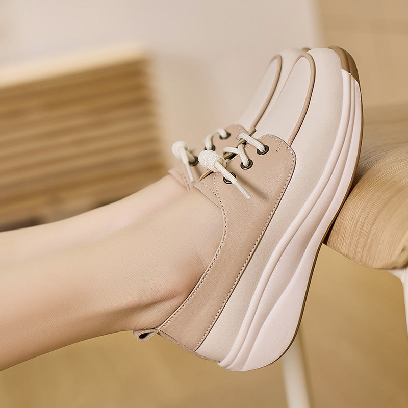 Comfortable Bottom Soft Surface Breathable White Shoes