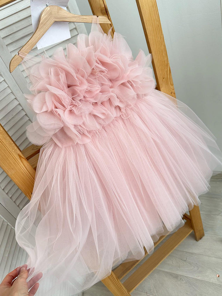 Wedding Children's Simplicity Puffy Yarn Dress