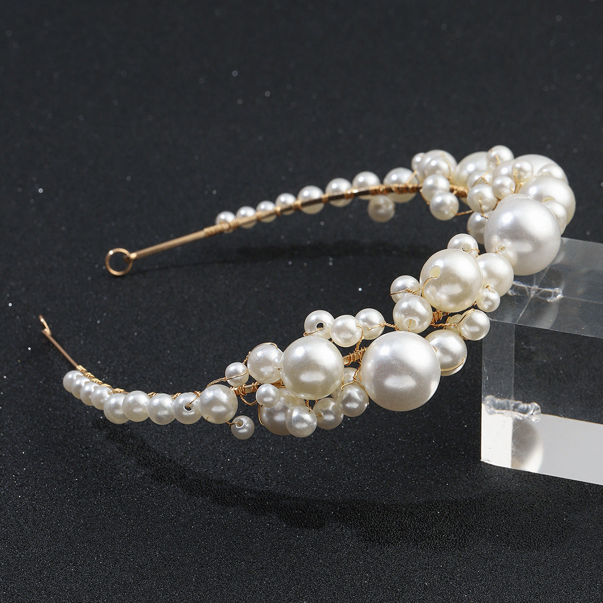 Retro Bridal Headdress Simple Pearl Headband