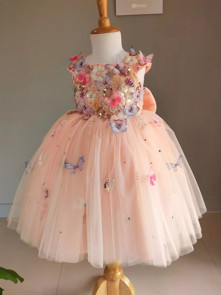 Children's Handmade Flower Fashion Special Dress