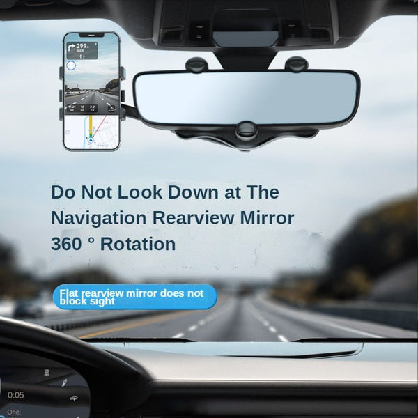 360° Rearview Mirror Phone Holder