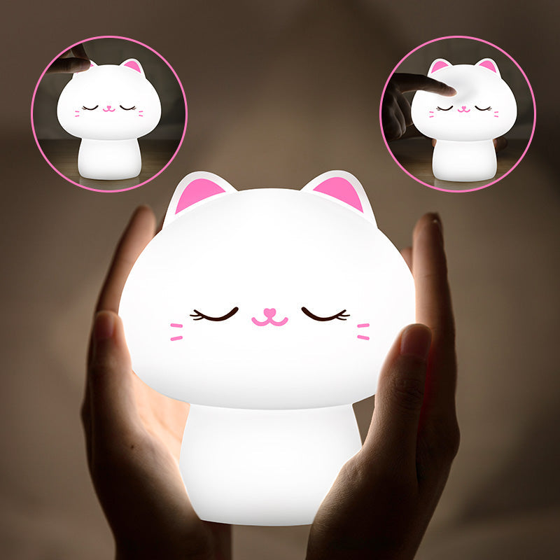 MeWaii Moon Cat Mushroom Night Light Colorful Gift