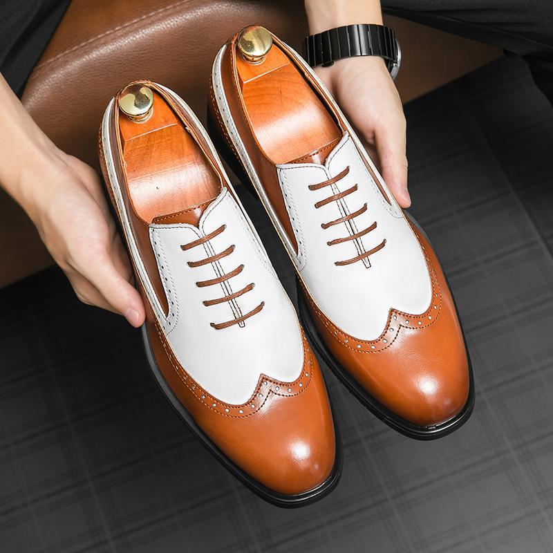 Fashion Men's British Style Brogue Leather Shoes