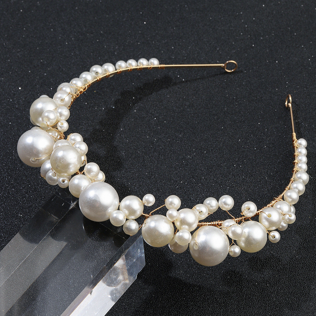 Retro Bridal Headdress Simple Pearl Headband