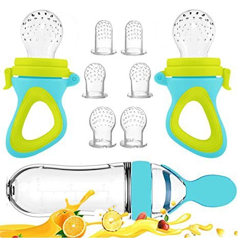 Geometric Confused Bottle Fruit And Vegetable Feeder Nipple 6 Suit