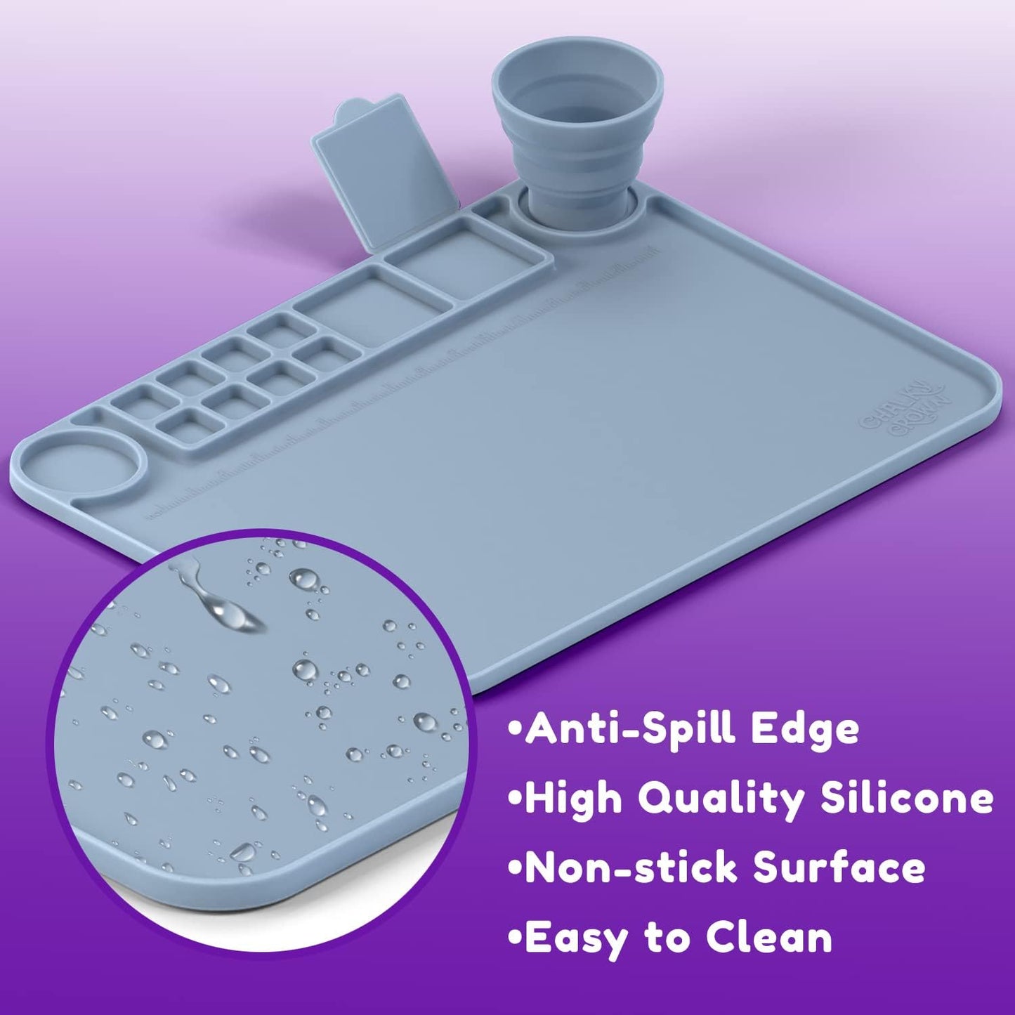 Silicone Art Mat with Cup