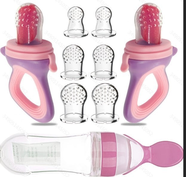 Geometric Confused Bottle Fruit And Vegetable Feeder Nipple 6 Suit