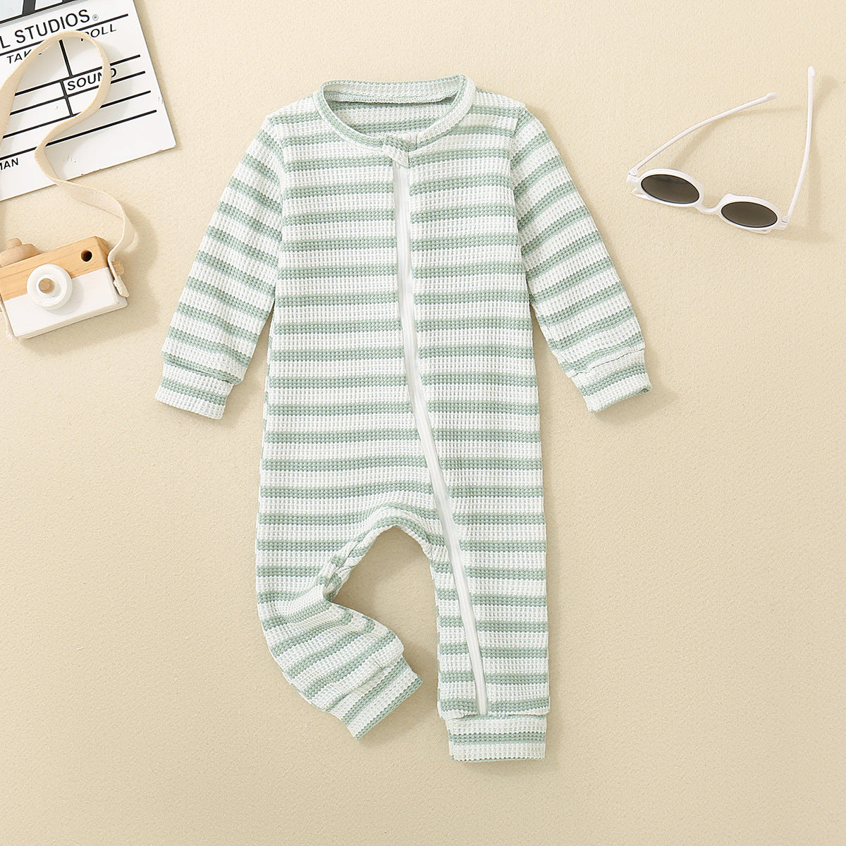 Baby Girl Multi-color Stripe Jumpsuit