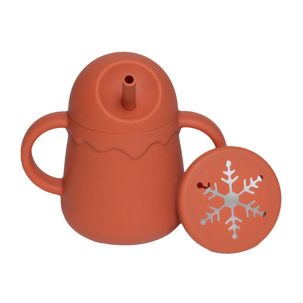 Silicone Children's Two-in-one No-spill Cup