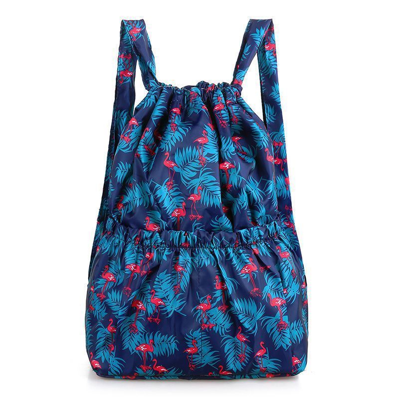 Simple Printed Backpack Drawstring Drawstring Pocket Backpack