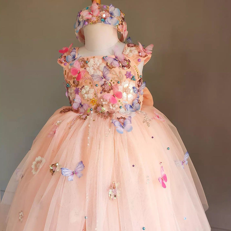 Children's Handmade Flower Fashion Special Dress