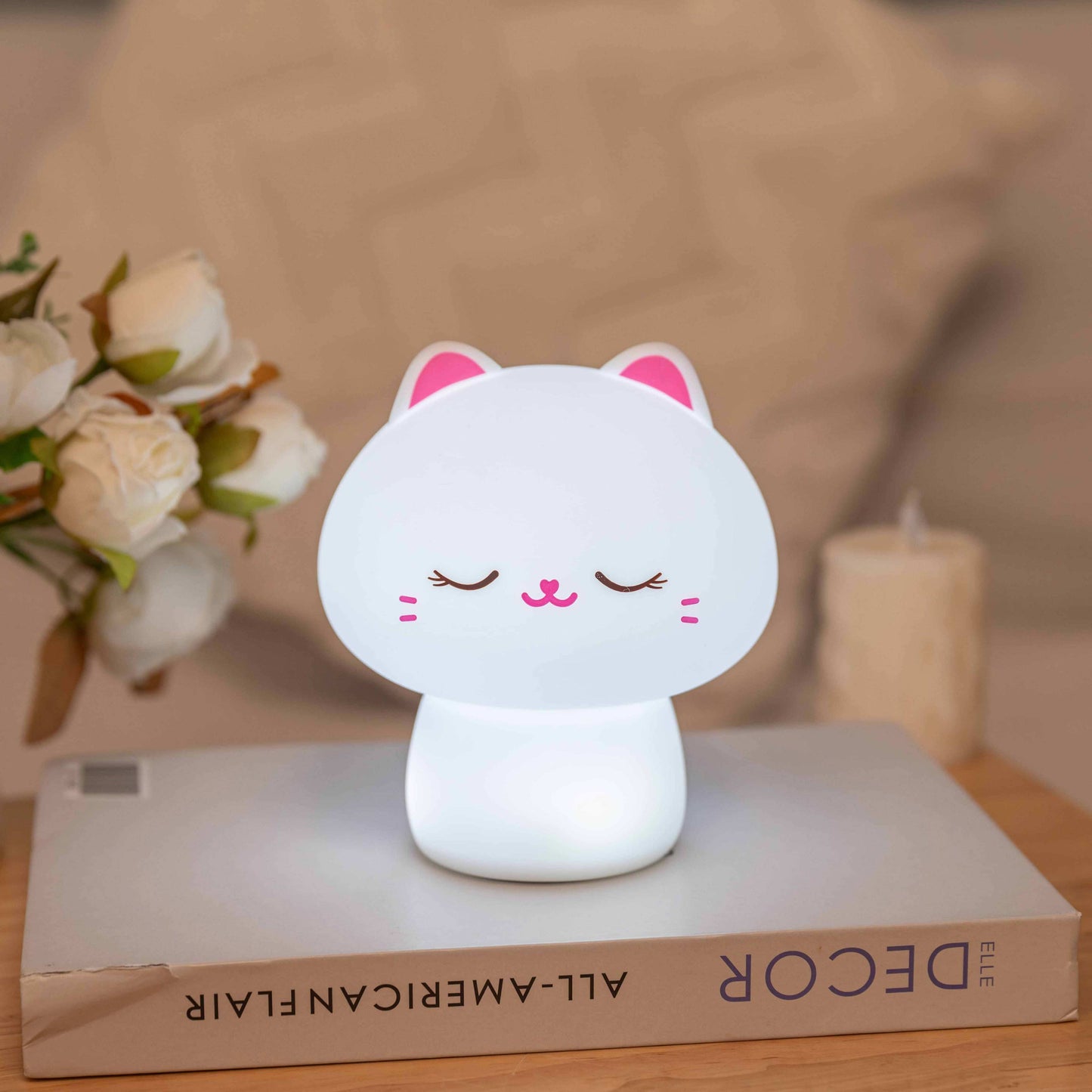 MeWaii Moon Cat Mushroom Night Light Colorful Gift