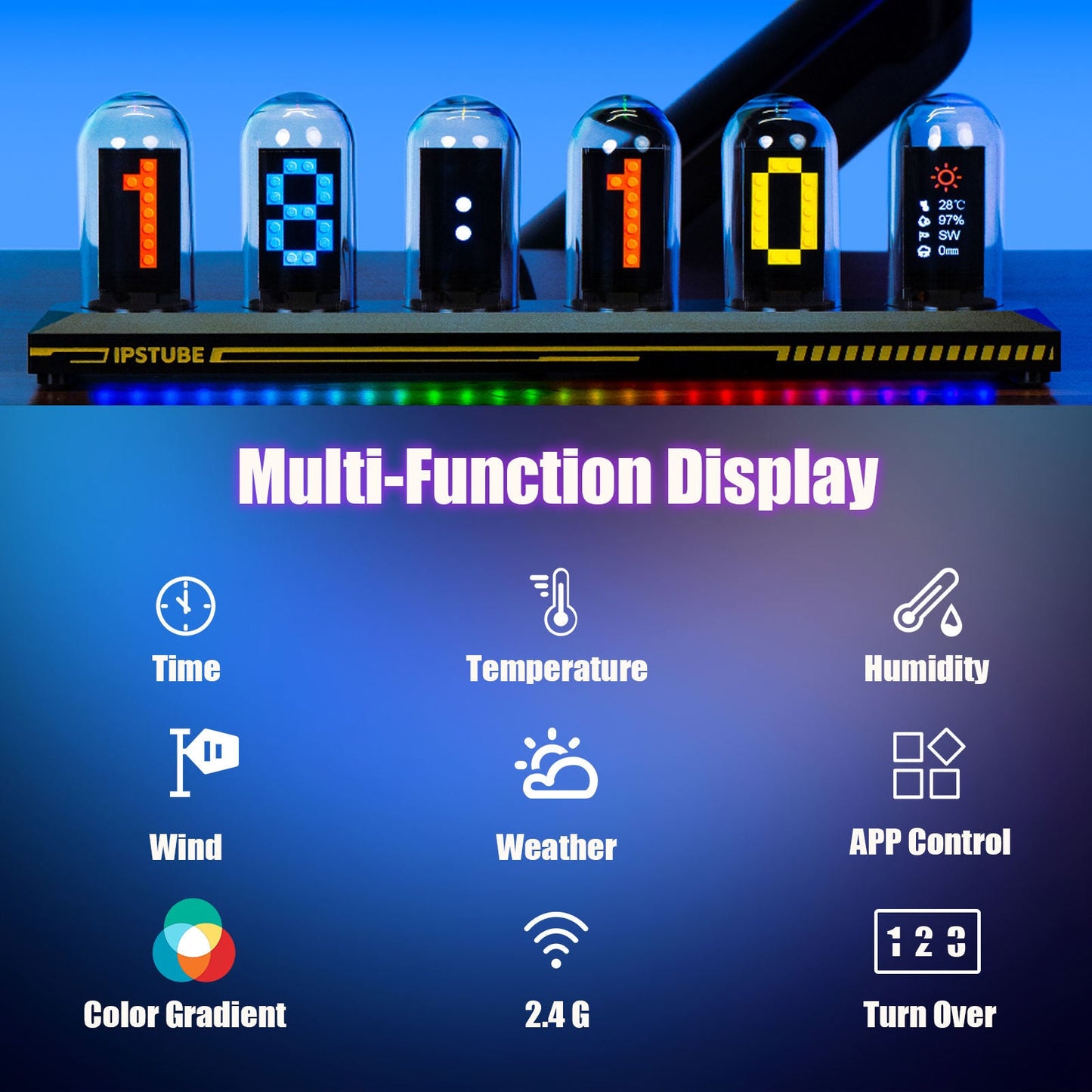 Marvel Tubes IPS Display Clock