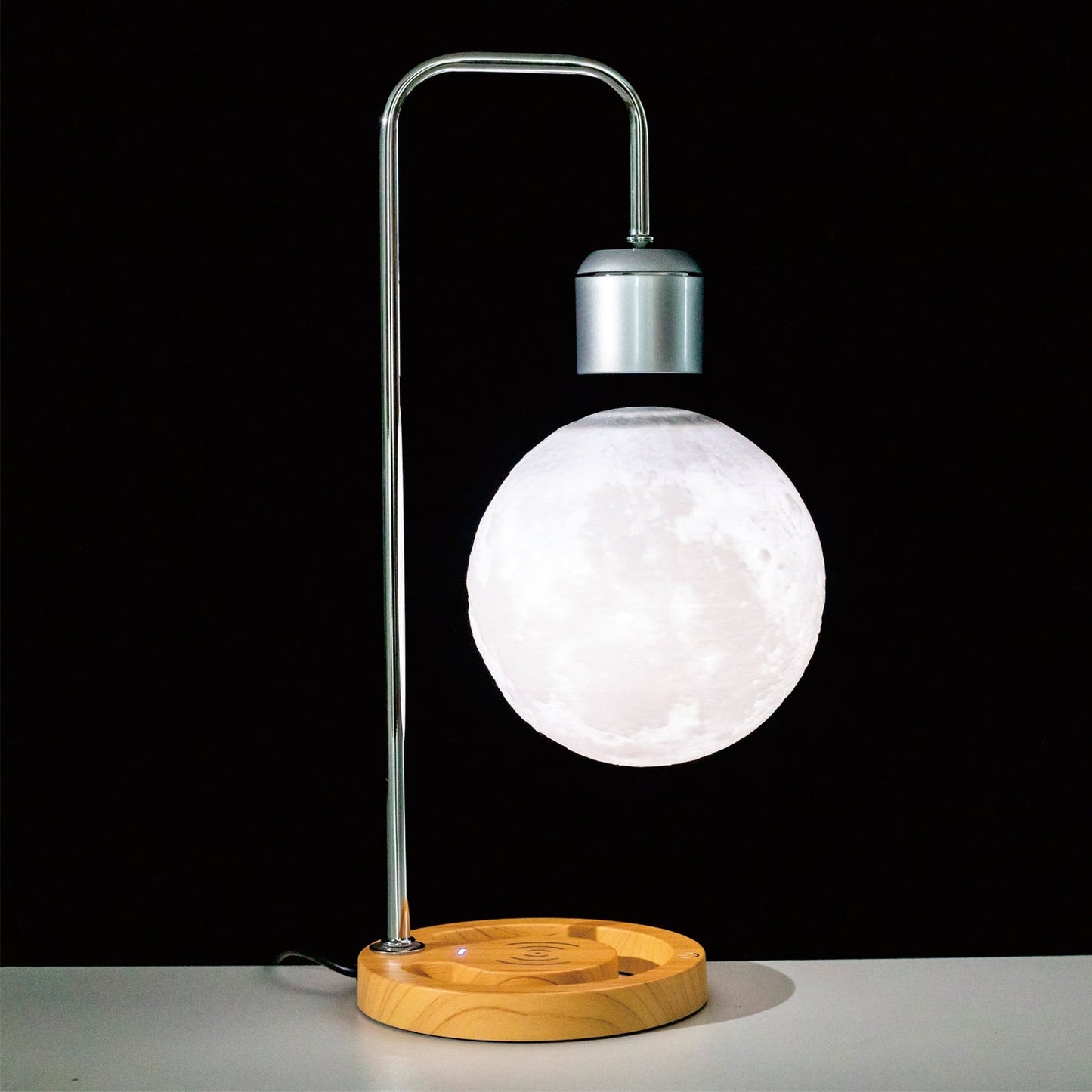 Magnetic Floating Moon Lamp with Wireless Charging