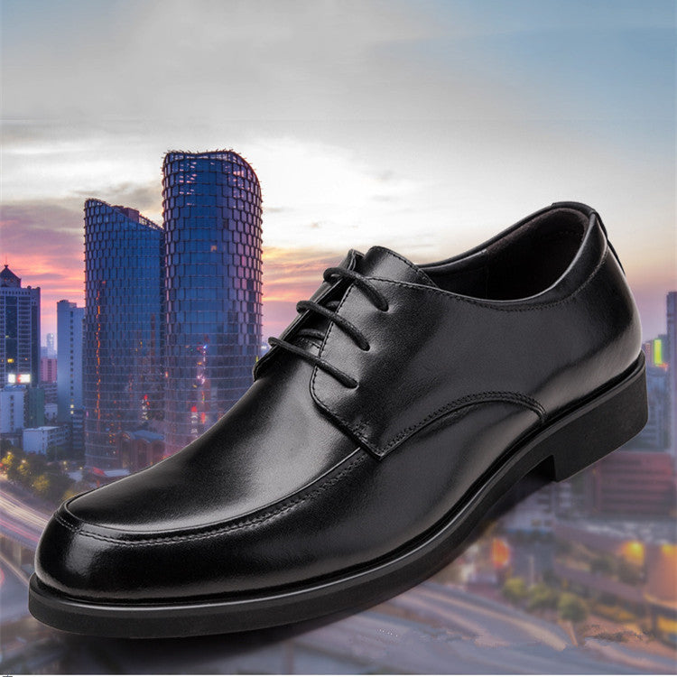 Men's Business Leather Shoes 46 Round Toe Lace Up Casual Formal Wear