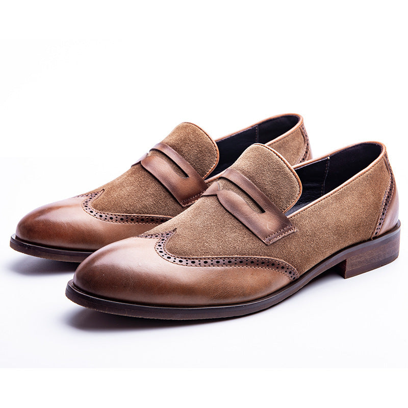 British Style Casual Leather Shoes Men's Retro