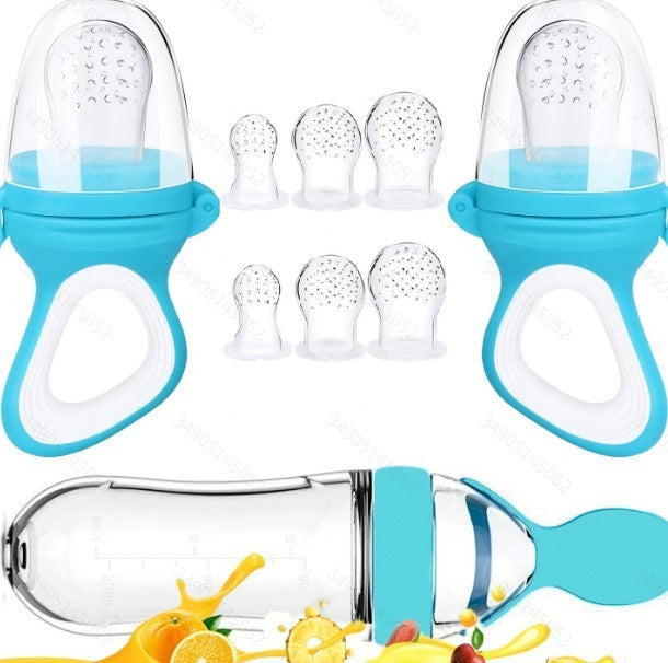 Geometric Confused Bottle Fruit And Vegetable Feeder Nipple 6 Suit