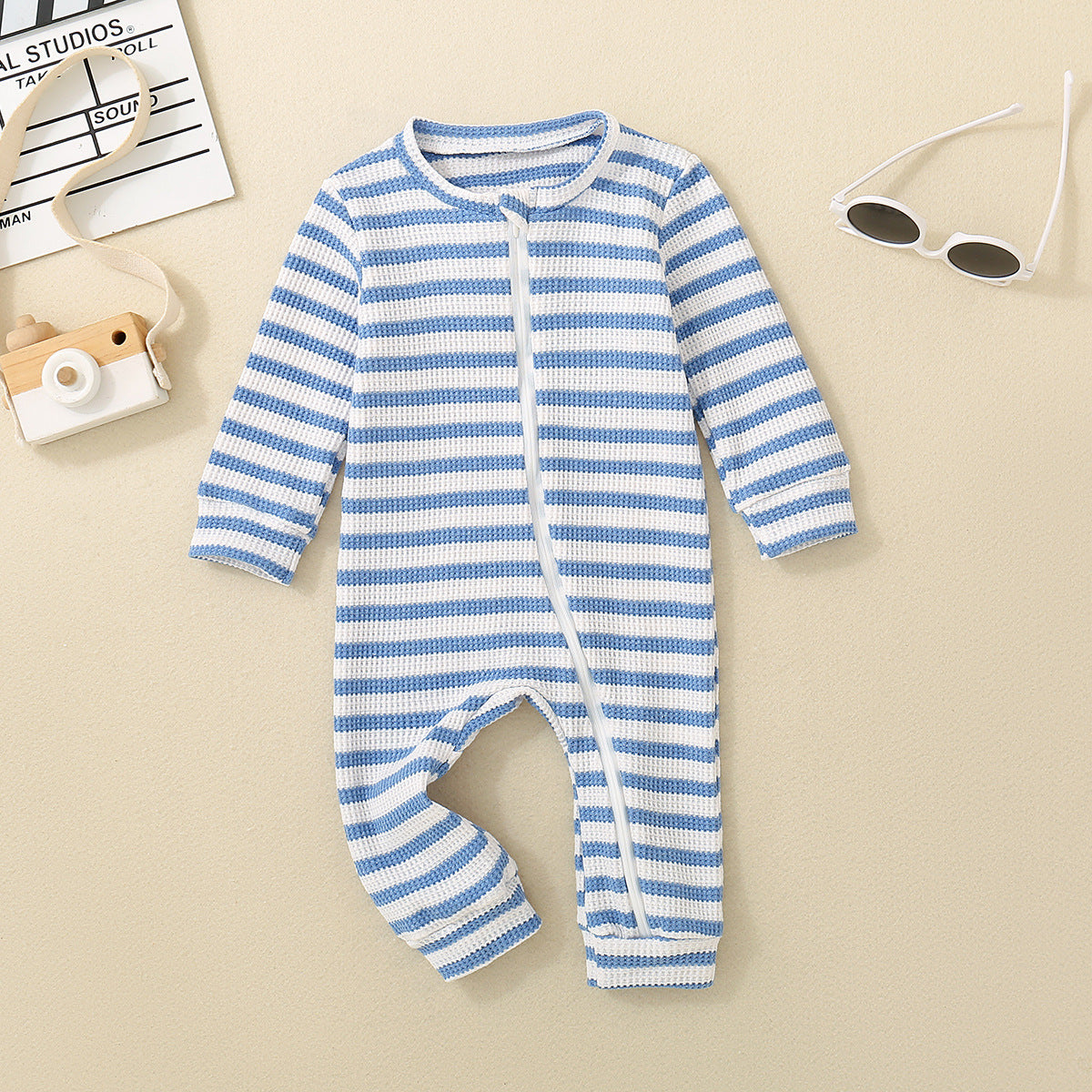 Baby Girl Multi-color Stripe Jumpsuit