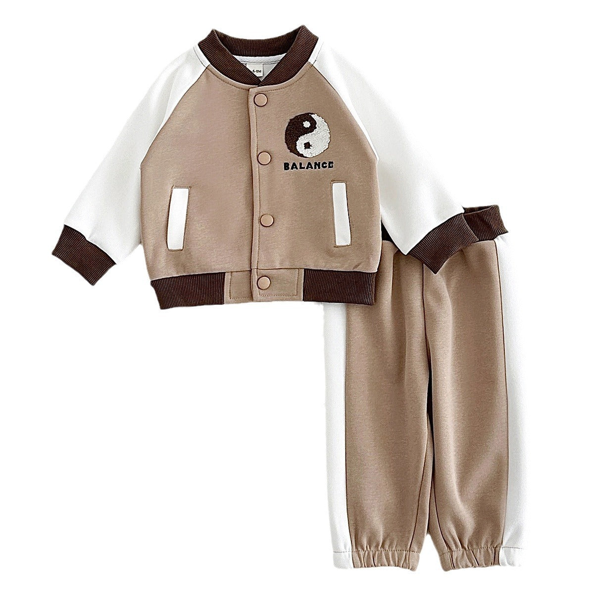 Children's Baseball Uniform Coat Trousers Suit Versatile Korean Casual Baby Autumn Jacket