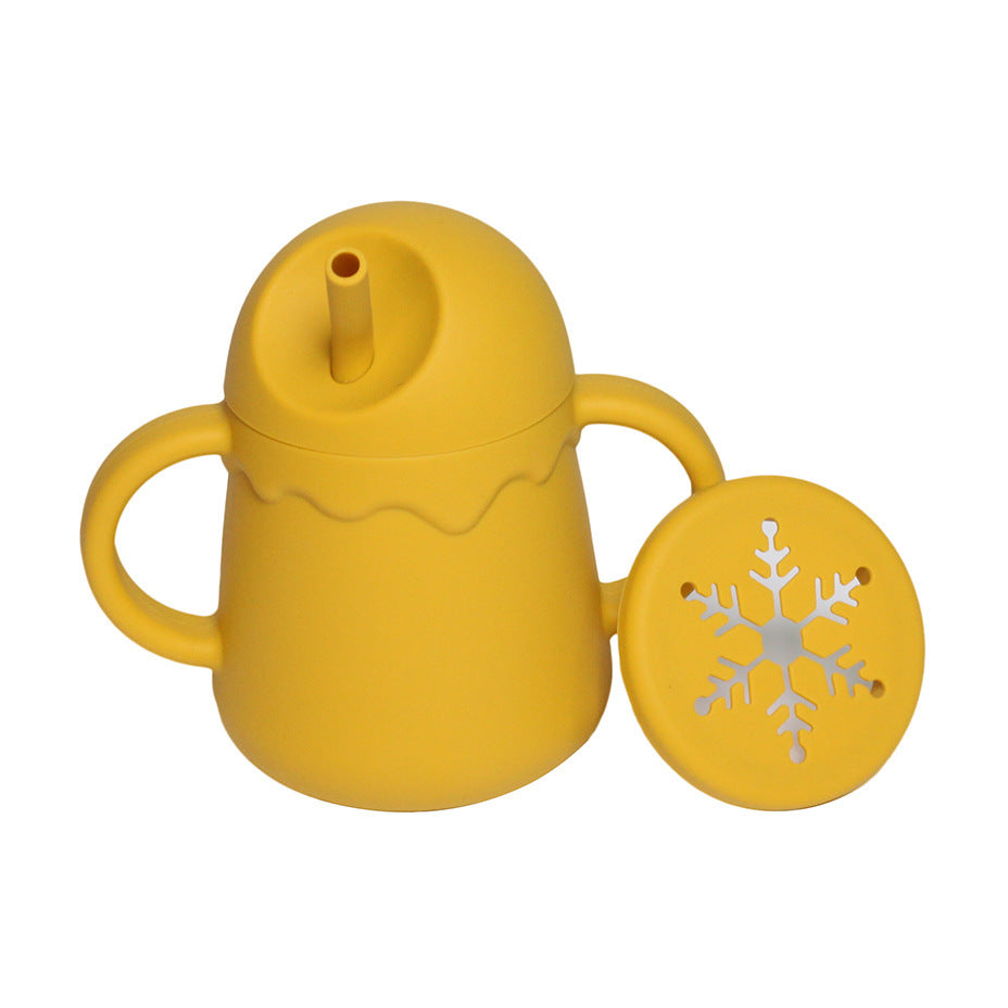 Silicone Children's Two-in-one No-spill Cup