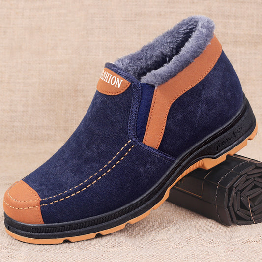 Men's Traditional Cotton Shoes Warm With Velvet