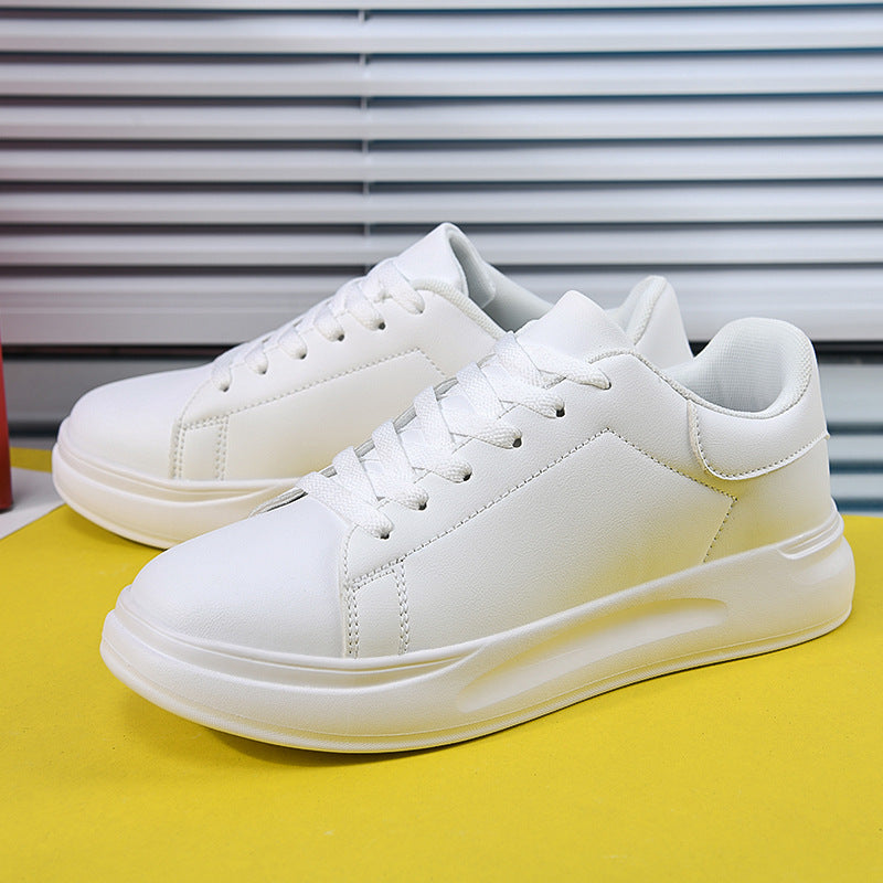 Large Size White Shoes Leather Waterproof Leisure Sneaker