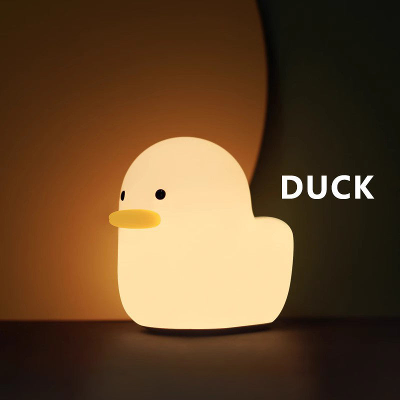 Duck Night Light Kwaii Cute Pat Tap Light Sleep